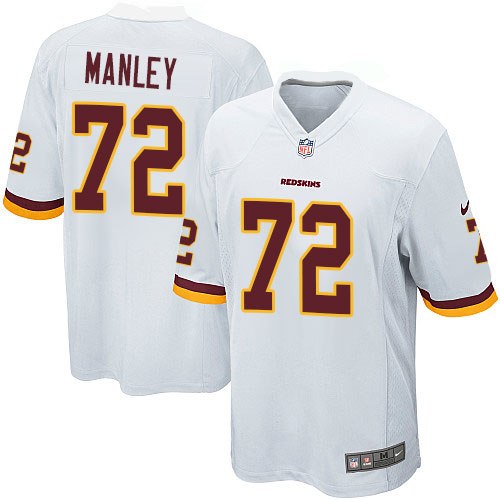 Men's Game Dexter Manley Nike Jersey White Road - #72 NFL Washington Redskins